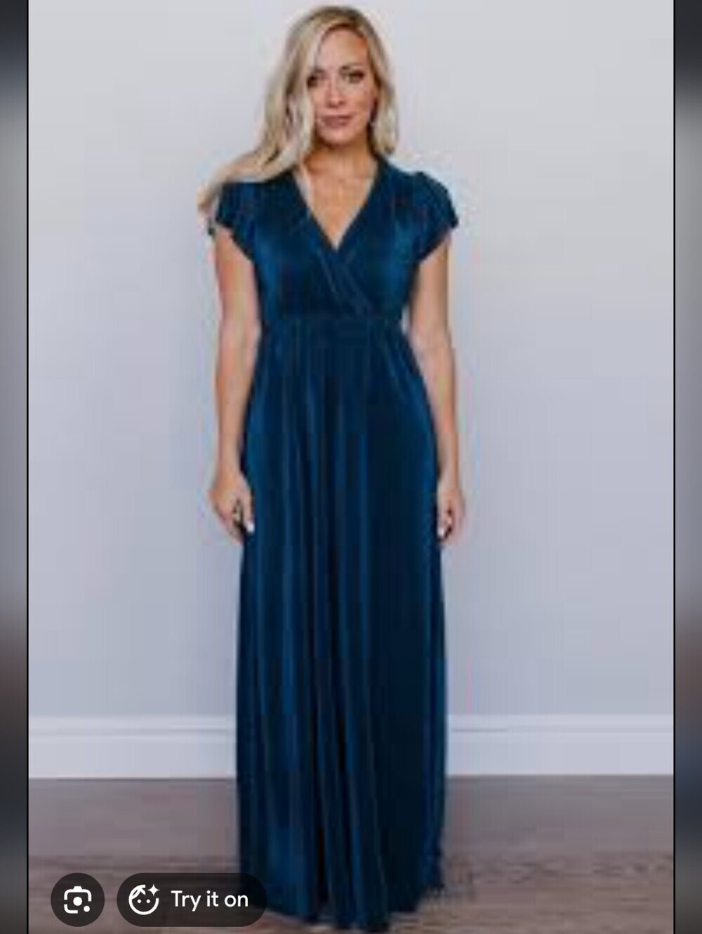 Baltic Born Athena Teal Maxi Dress with V-Neck Wrap_M